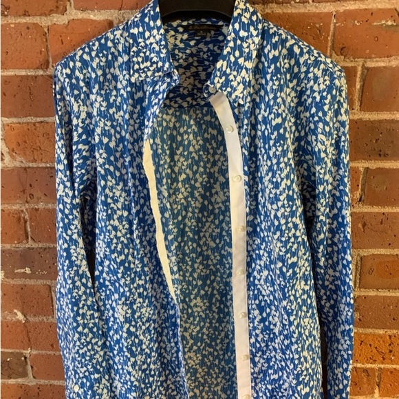 Like New, Brooks Brothers Cotton Poplin Button Down Cerulean Blue Shirt Size 6 - Picture 4 of 10